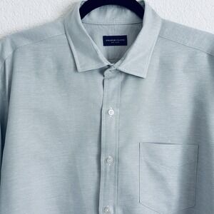 Proper Cloth Hemp Cotton Blend‎ Luxury Handmade Dress Shirt Grey 17.5 36